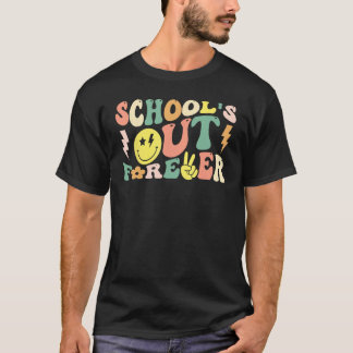 Retro Groovy School is uit voor altijd gepensionee T-shirt