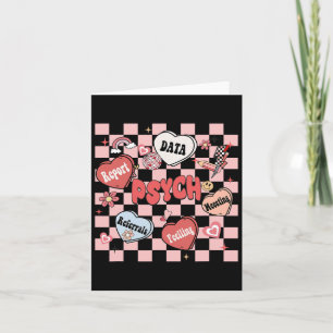 Retro Groovy School Psycholoog Valentijnsdag H Kaart