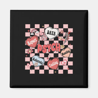 Retro Groovy School Psycholoog Valentijnsdag H Magneet