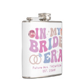 Retro Groovy Script Bruidsnaam In Mijn Bruids Tijd Heupfles (Rechts)