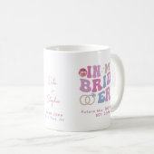 Retro Groovy Script Bruidsnaam In Mijn Bruids Tijd Koffiemok (Voorkant rechts)