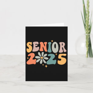 Retro Groovy Senior 25 cl van 2025 Afstuderen Smil Kaart