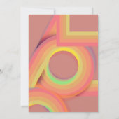 Retro groovy seventies Curvy Lines Kaart (Achterkant)