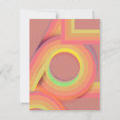 Retro groovy seventies Curvy Lines Save The Date (Achterkant)