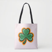 Retro Groovy Shamrock St. Patrick's-tas Tote Bag (Voorkant)