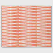 Retro Groovy Sinaasappel Wavy Stripe Cadeaupapier (Vlak)