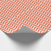 Retro Groovy Sinaasappel Wavy Stripe Cadeaupapier (Hoek)
