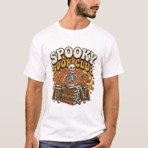 Retro Groovy Skelet Boekliefhebber Halloween