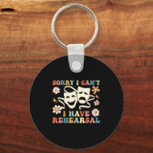 Retro Groovy Sorry I Can't I Have Rehearsal Sleutelhanger (Voorkant)