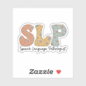 Retro Groovy Speech Taal Patholoog SLP Sticker (Vel)