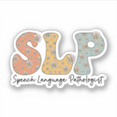 Retro Groovy Speech Taal Patholoog SLP Sticker (Voorkant)
