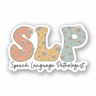 Retro Groovy Speech Taal Patholoog SLP Sticker