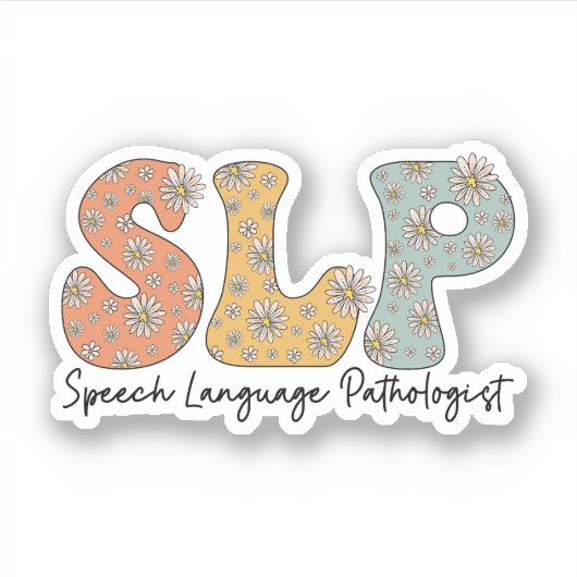 Retro Groovy Speech Taal Patholoog SLP Sticker (Voorkant)