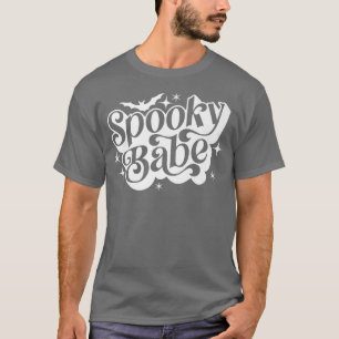 Retro Groovy Spooky Babe Spooky Season Funny Hallo T-shirt