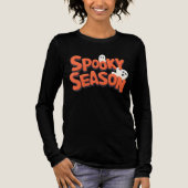 Retro Groovy Spooky Seizoen Tri-Blend Shirt (Voorkant)