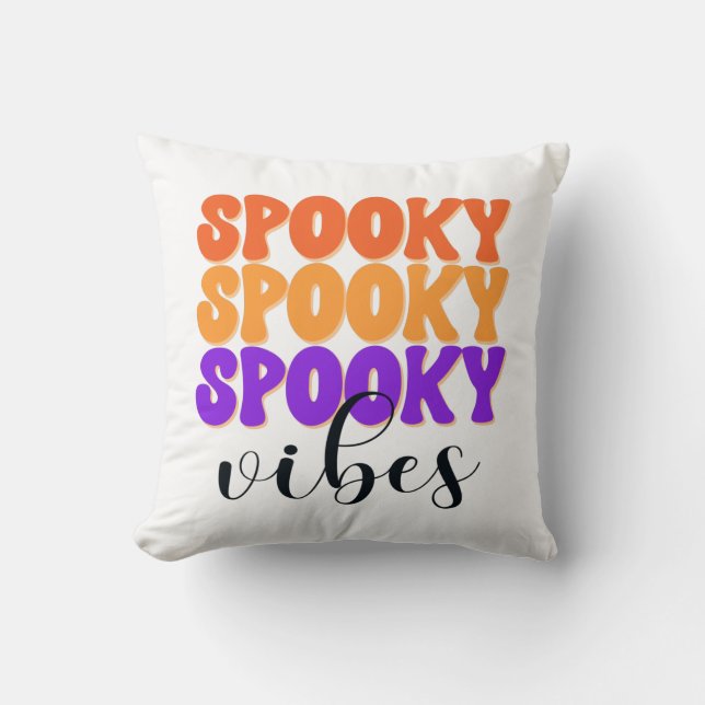 Retro Groovy Spooky Vibes  Halloween Kussen (Voorkant)