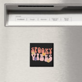 Retro Groovy Spooky Vibes Halloween Magneet (Insitu (Vaatwasser))