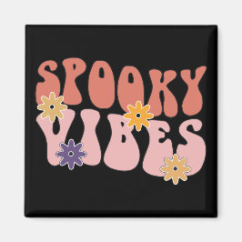 Retro Groovy Spooky Vibes Halloween Magneet