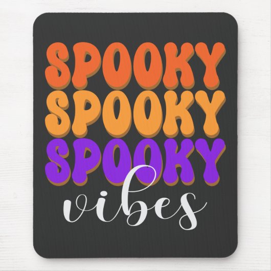 Retro Groovy Spooky Vibes Halloween Muismat (Voorkant)