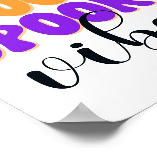 Retro Groovy Spooky Vibes  Halloween Poster (Hoek)