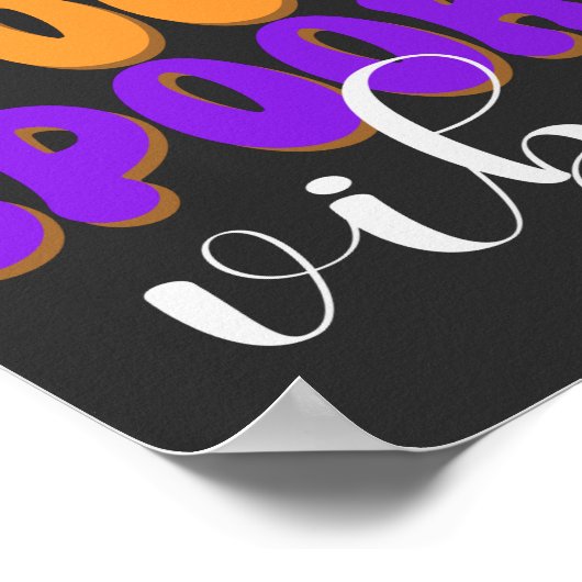 Retro Groovy Spooky Vibes Halloween Poster (Hoek)