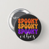 Retro Groovy Spooky Vibes Halloween Ronde Button 5,7 Cm (Voorkant /achterkant)