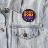 Retro Groovy Spooky Vibes Halloween Ronde Button 5,7 Cm (In situ)