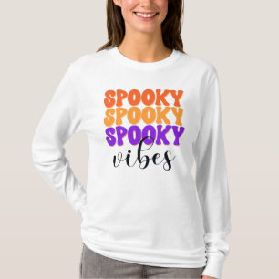 Retro Groovy Spooky Vibes Halloween T-shirt