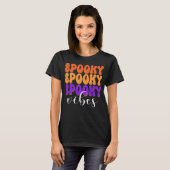 Retro Groovy Spooky Vibes Halloween T-shirt (Voorkant volledig)
