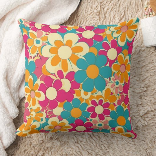 Retro-Groovy-Spring-Pattern, Ideaal voor home deco Kussen (Deken)