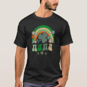 Retro Groovy St Patrick Rainbow Nana Cute Family M T-shirt (Voorkant)