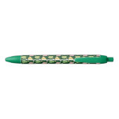 Retro Groovy St. Patrick's Dag Monogram Zwarte Inkt Pen (Achterkant)