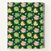 Retro Groovy St. Patrick's Day Monogram Spirale Notitieboek (Achterkant)