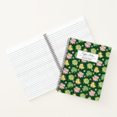 Retro Groovy St. Patrick's Day Monogram Spirale Notitieboek (Binnen)