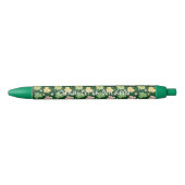 Retro Groovy St Patrick's Day Monogram Zwarte Inkt Pen (Voorkant)
