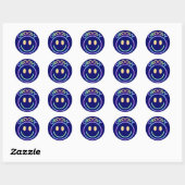 Retro Groovy-Stickers Ronde Sticker (Vel)