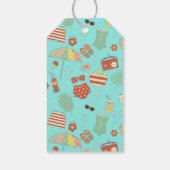 Retro Groovy Stijlvolle Beach Party Dank je wel Cadeaulabel (Achterkant)