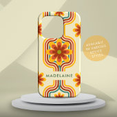 Retro Groovy Stripes Cool Daisy Case-Mate iPhone Case