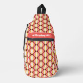 Retro Groovy Stripes Patroon Sling Bag (Voorkant)