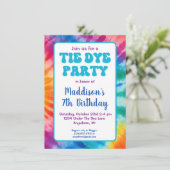 Retro Groovy Stropdas Die Verjaardag Kaart (Staand voorkant)