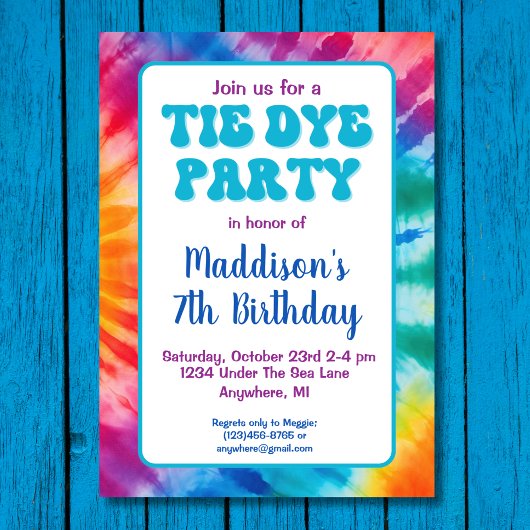 Retro Groovy Stropdas Die Verjaardag Kaart