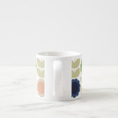 Retro Groovy Summer Flowers Stems Espresso Kop (Achterkant)