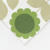 Retro Groovy Summer Flowers Stems Fleece Deken (Hoek)