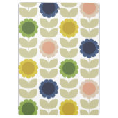 Retro Groovy Summer Flowers Stems Klembord (Achterkant)