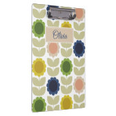 Retro Groovy Summer Flowers Stems Klembord (Rechts)