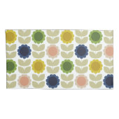 Retro Groovy Summer Flowers Stems Kussensloop (Achterkant-Rechts)