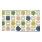 Retro Groovy Summer Flowers Stems Kussensloop (Achterkant-Links)