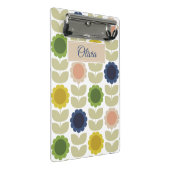 Retro Groovy Summer Flowers Stems Mini Klembord (Schuin)
