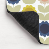 Retro Groovy Summer Flowers Stems Muismat (Hoek)