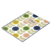 Retro Groovy Summer Flowers Stems Notitieboek (Linkerzijde)